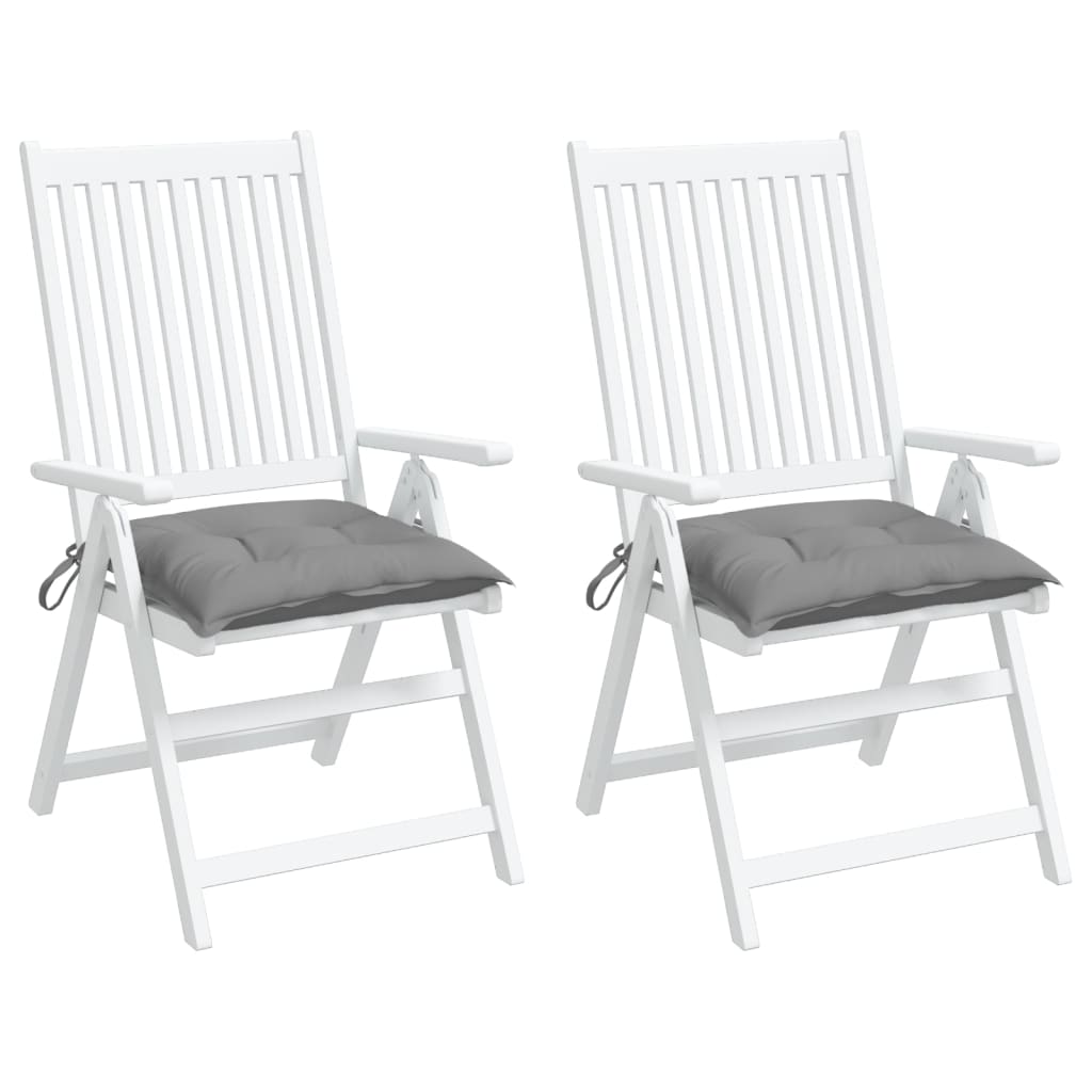Stoelkussens 2 st 40x40x7 cm oxford stof grijs is nu te koop bij PeponiXL, paradijselijk wonen!