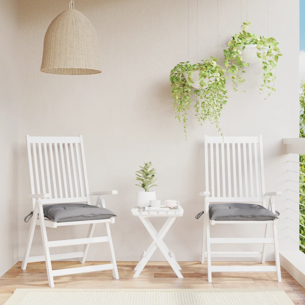 Stoelkussens 2 st 40x40x7 cm oxford stof grijs is nu te koop bij PeponiXL, paradijselijk wonen!