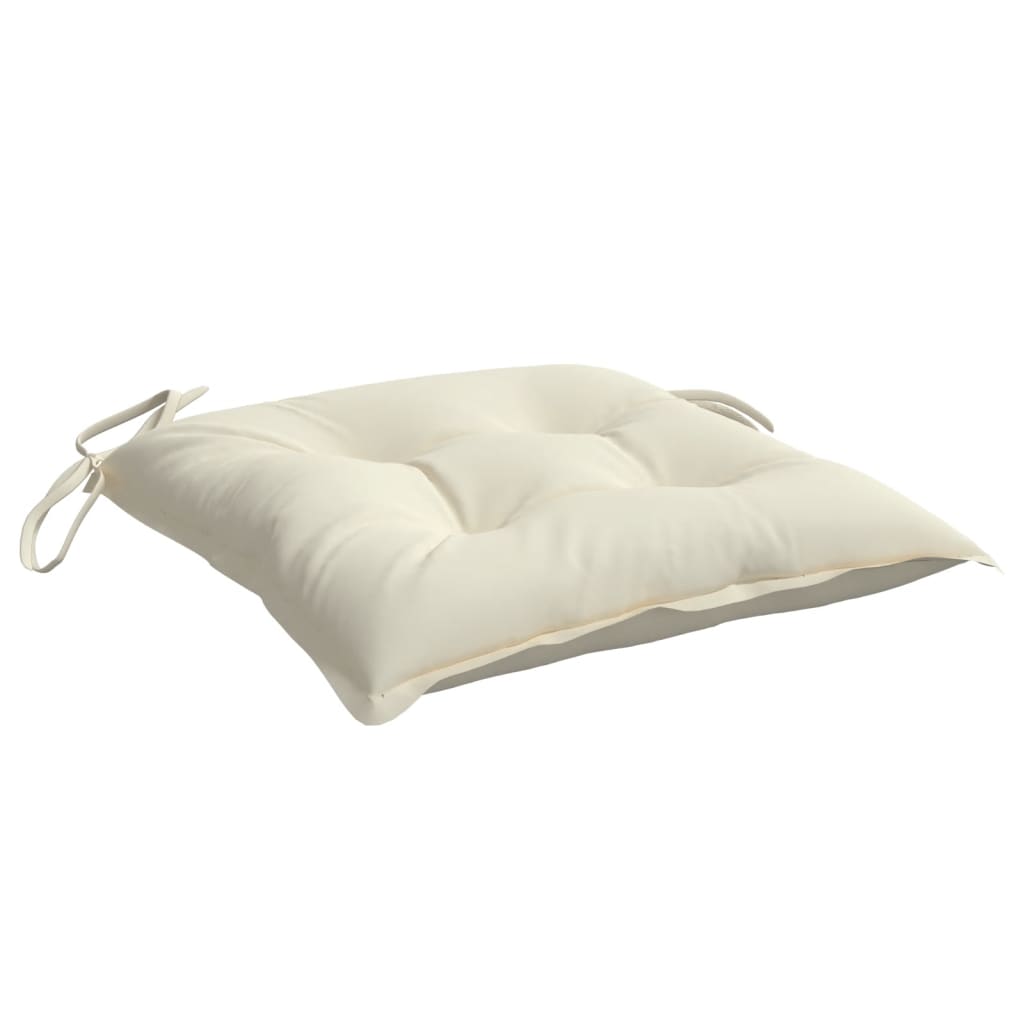 Stoelkussens 4 st 40x40x7 cm oxford stof crèmewit is nu te koop bij PeponiXL, paradijselijk wonen!