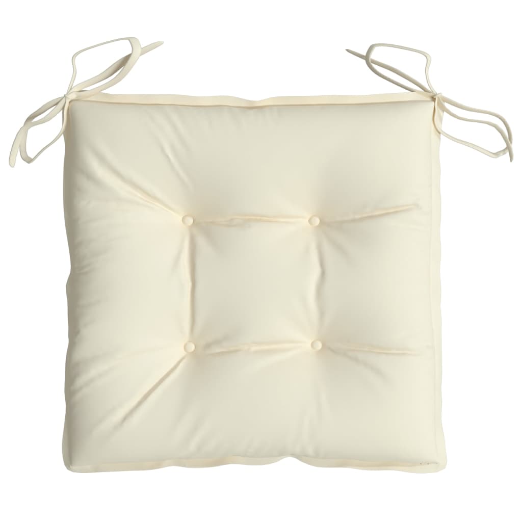 Stoelkussens 4 st 40x40x7 cm oxford stof crèmewit is nu te koop bij PeponiXL, paradijselijk wonen!