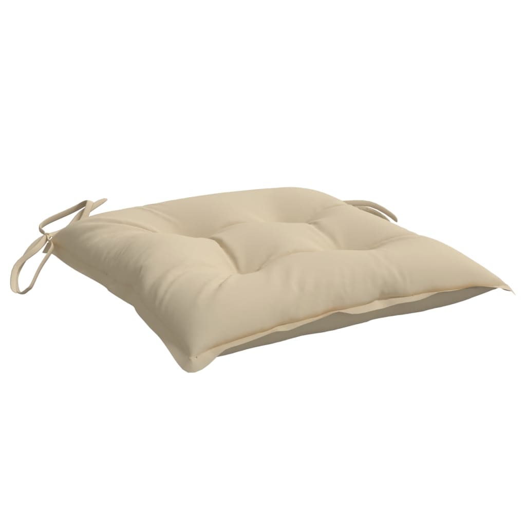 Stoelkussens 2 st 40x40x7 cm oxford stof beige is nu te koop bij PeponiXL, paradijselijk wonen!