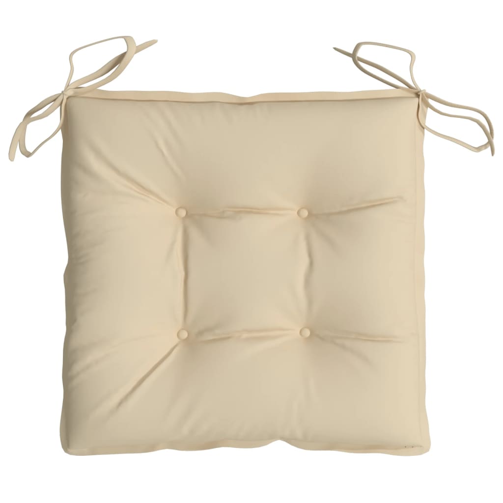 Stoelkussens 2 st 40x40x7 cm oxford stof beige is nu te koop bij PeponiXL, paradijselijk wonen!