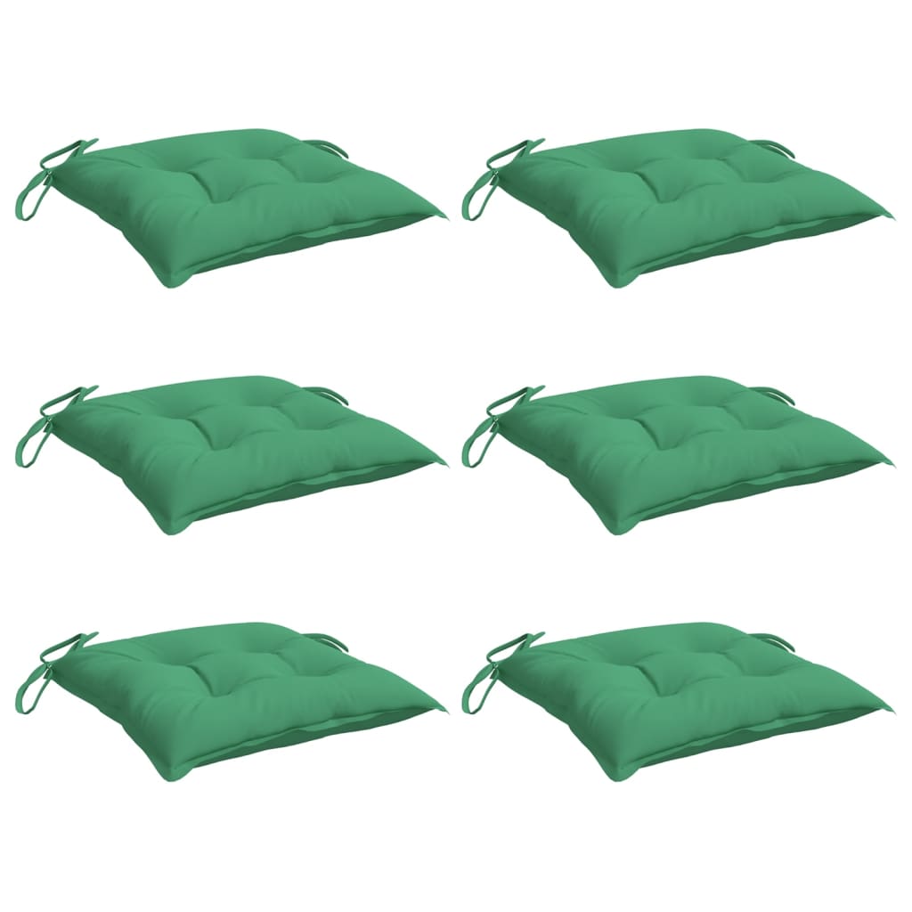 Stoelkussens 6 st 40x40x7 cm oxford stof groen is nu te koop bij PeponiXL, paradijselijk wonen!