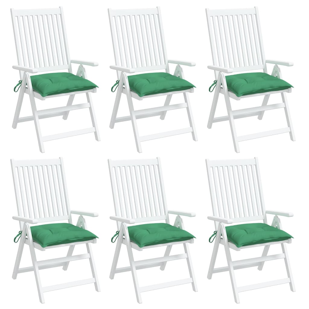Stoelkussens 6 st 40x40x7 cm oxford stof groen is nu te koop bij PeponiXL, paradijselijk wonen!