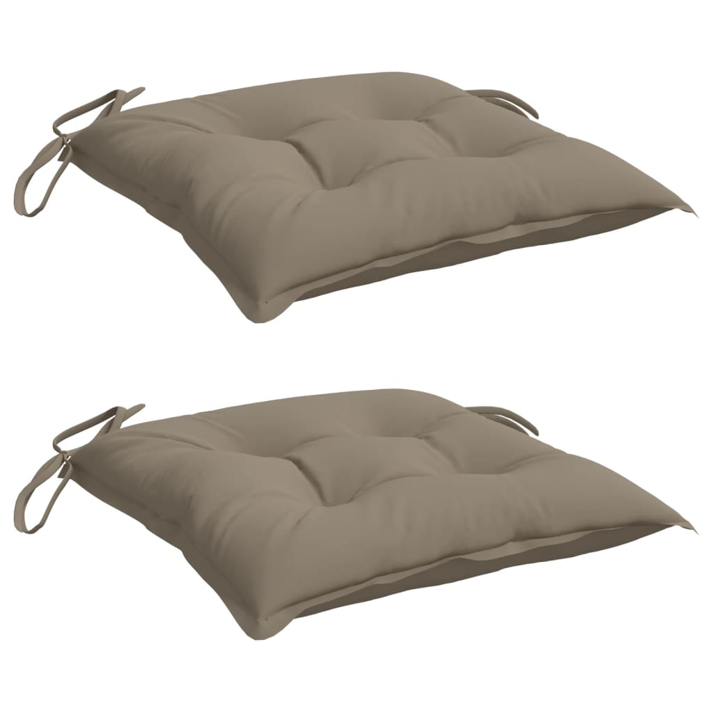 Stoelkussens 2 st 40x40x7 cm oxford stof taupe is nu te koop bij PeponiXL, paradijselijk wonen!