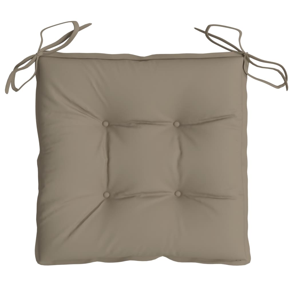 Stoelkussens 2 st 40x40x7 cm oxford stof taupe is nu te koop bij PeponiXL, paradijselijk wonen!