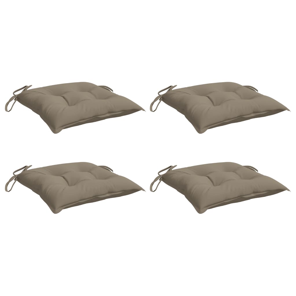 Stoelkussens 4 st 40x40x7 cm oxford stof taupe is nu te koop bij PeponiXL, paradijselijk wonen!