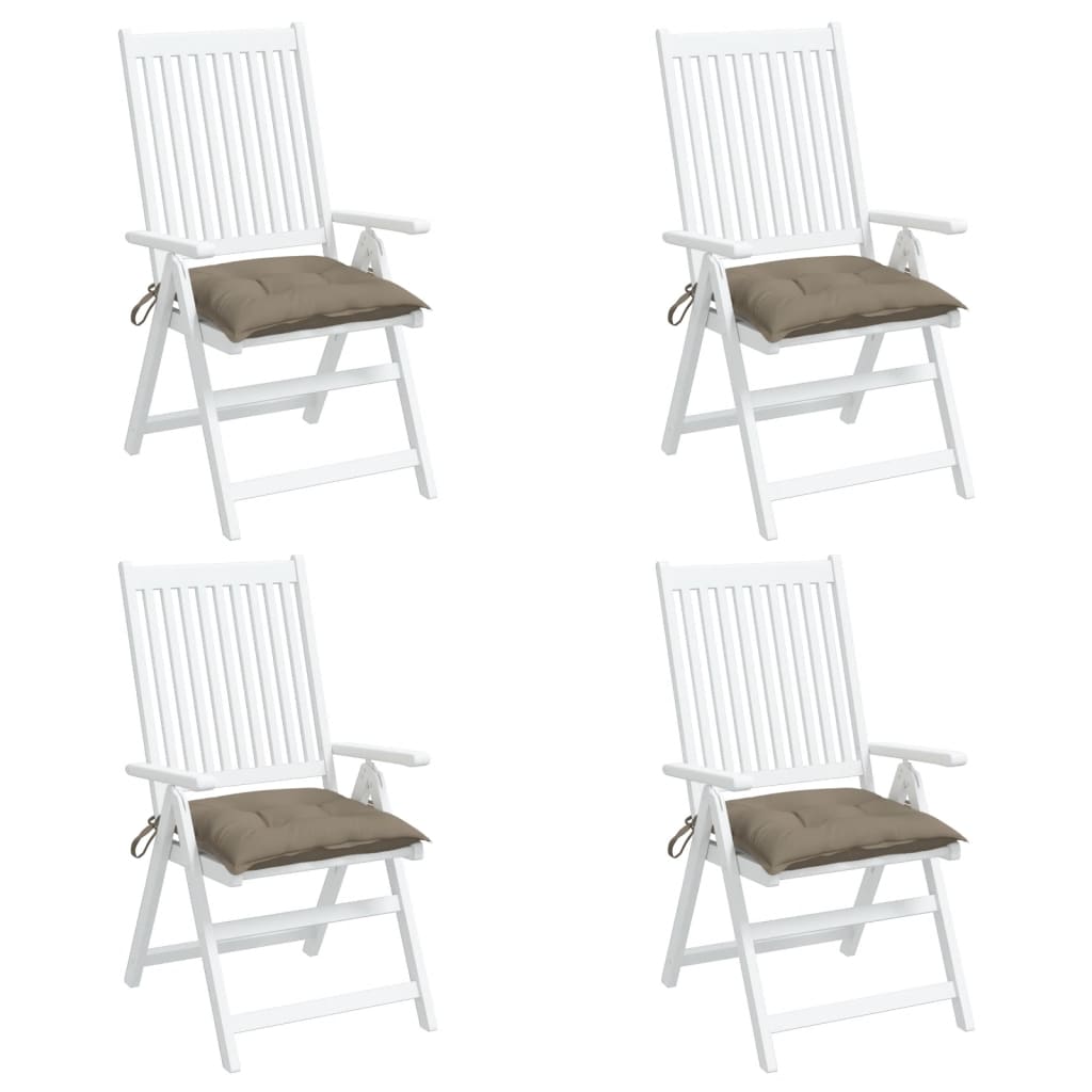 Stoelkussens 4 st 40x40x7 cm oxford stof taupe is nu te koop bij PeponiXL, paradijselijk wonen!