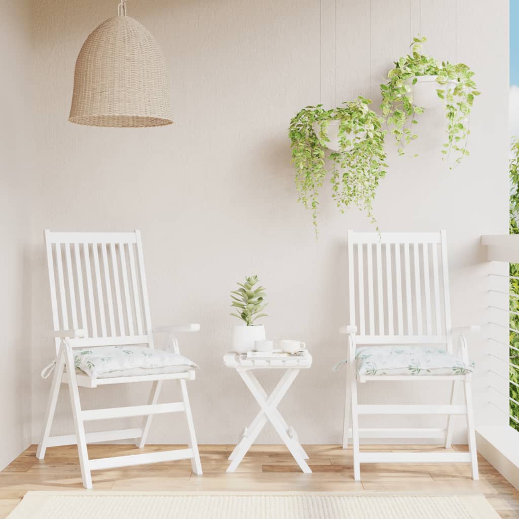 Stoelkussens 2 st bladpatroon 40x40x7 cm stof is nu te koop bij PeponiXL, paradijselijk wonen!