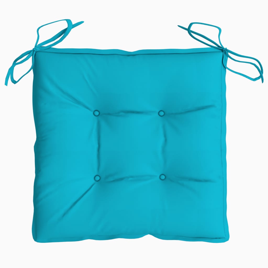 Stoelkussens 6 st 40x40x7 cm stof turquoise is nu te koop bij PeponiXL, paradijselijk wonen!