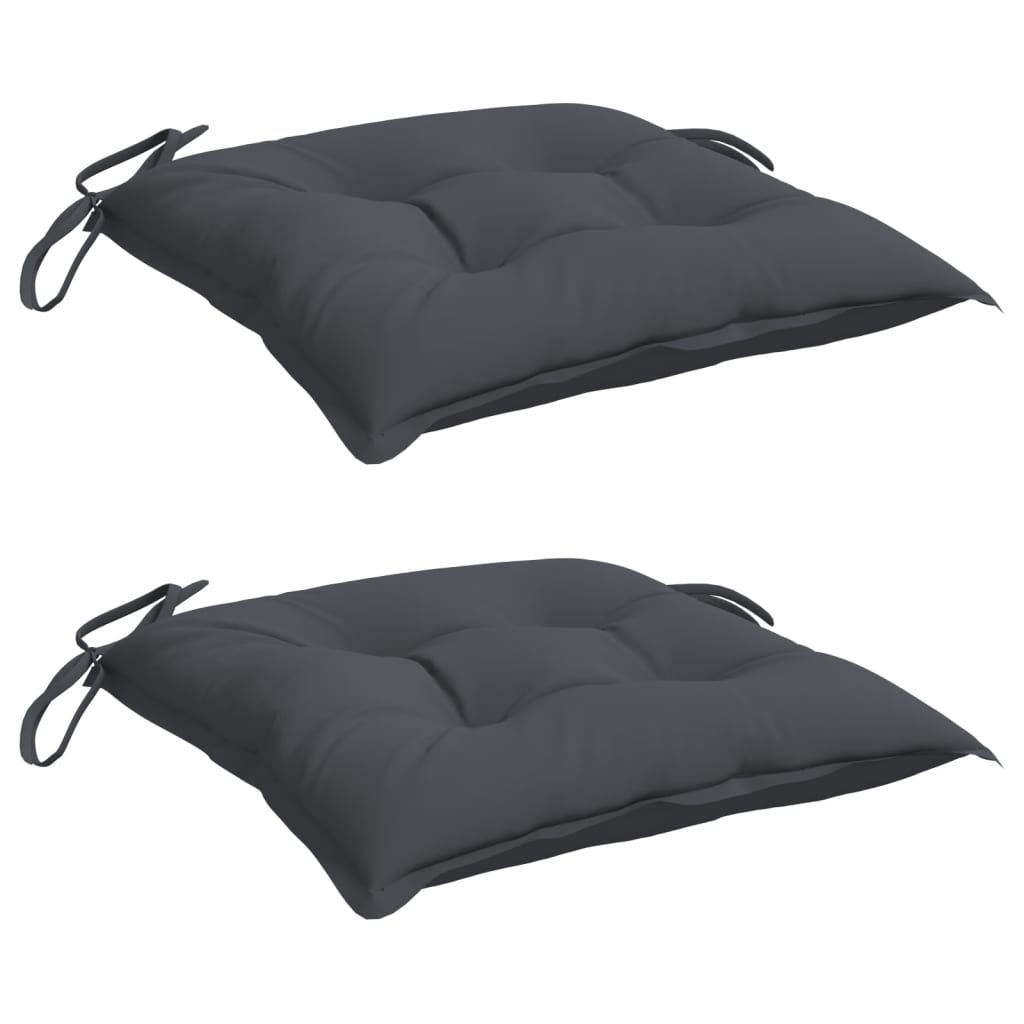 Stoelkussens 2 st 50x50x7 cm oxford stof antracietkleurig is nu te koop bij PeponiXL, paradijselijk wonen!