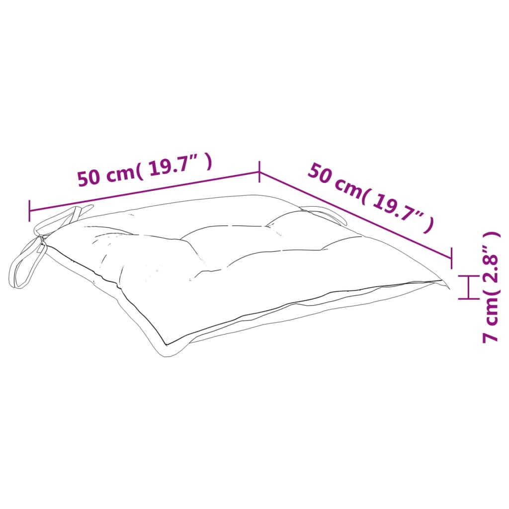 Stoelkussens 2 st 50x50x7 cm oxford stof grijs is nu te koop bij PeponiXL, paradijselijk wonen!