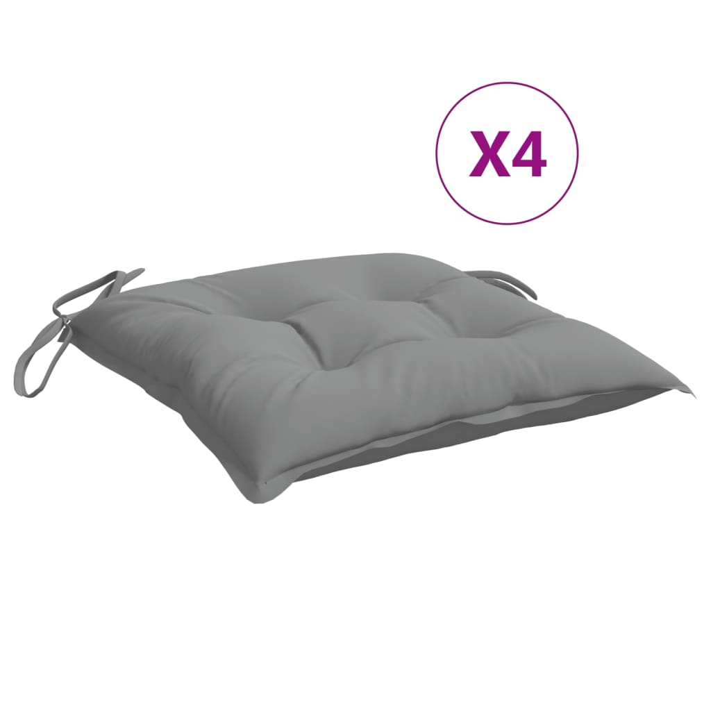 Stoelkussens 4 st 50x50x7 cm oxford stof grijs is nu te koop bij PeponiXL, paradijselijk wonen!