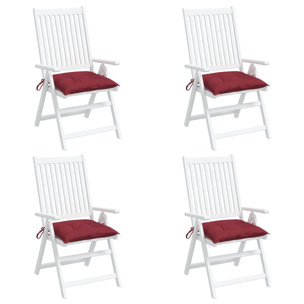 Palletkussens 4 st 50x50x7 cm oxford stof wijnrood is nu te koop bij PeponiXL, paradijselijk wonen!
