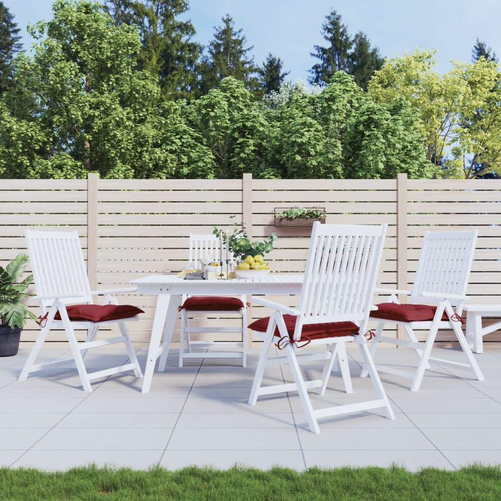 Palletkussens 4 st 50x50x7 cm oxford stof wijnrood is nu te koop bij PeponiXL, paradijselijk wonen!