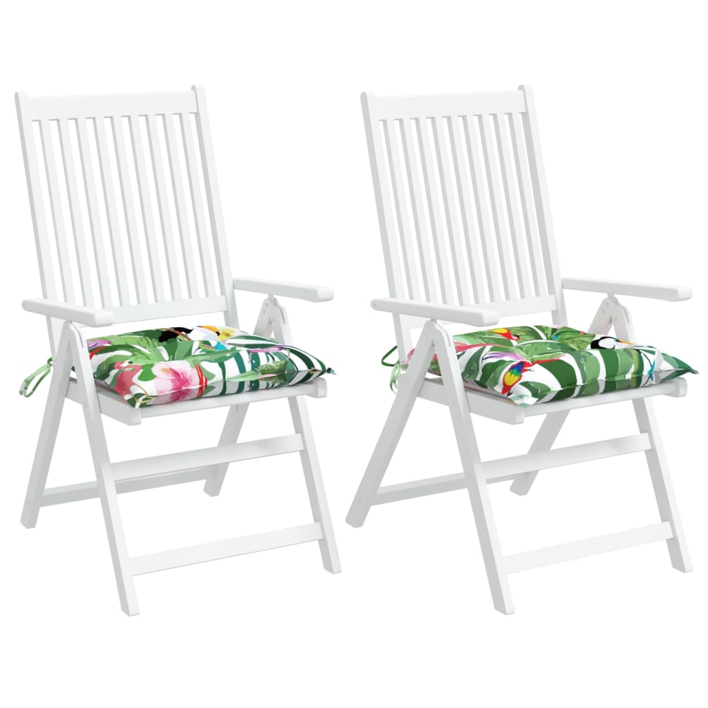 Stoelkussens 2 st 50x50x7 cm stof meerkleurig is nu te koop bij PeponiXL, paradijselijk wonen!