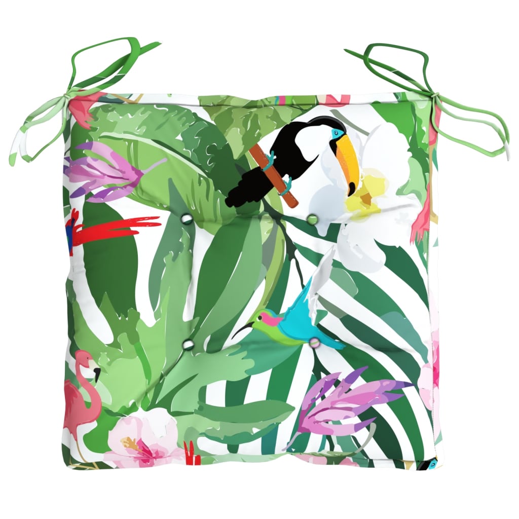 Stoelkussens 2 st 50x50x7 cm stof meerkleurig is nu te koop bij PeponiXL, paradijselijk wonen!