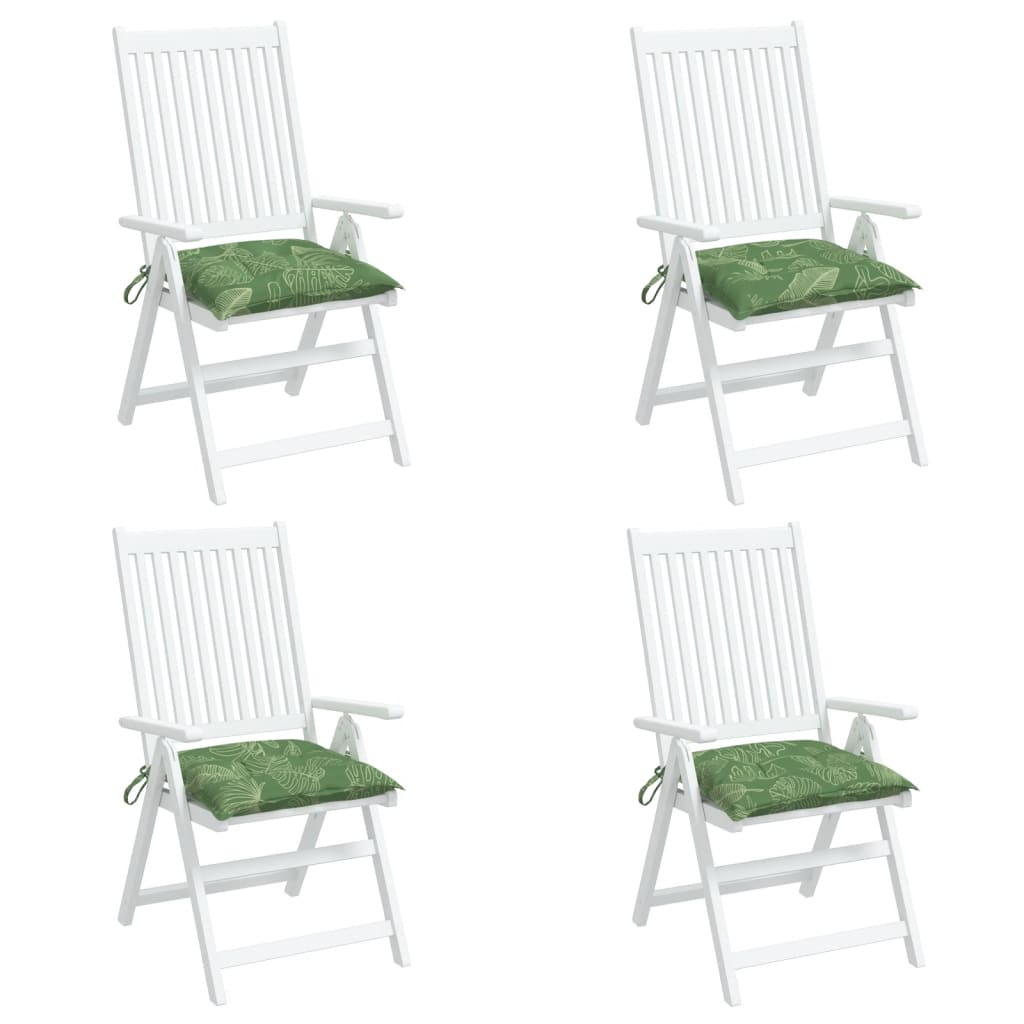 Stoelkussens 4 st bladpatroon 50x50x7 cm stof is nu te koop bij PeponiXL, paradijselijk wonen!