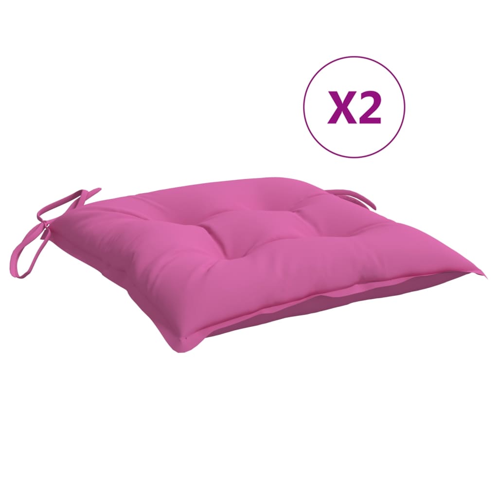 Stoelkussens 2 st 50x50x7 cm oxford stof roze is nu te koop bij PeponiXL, paradijselijk wonen!