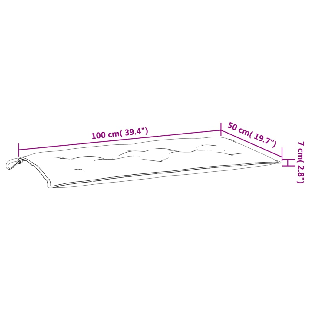 Tuinbankkussen 100x50x7 cm oxford stof groen is nu te koop bij PeponiXL, paradijselijk wonen!