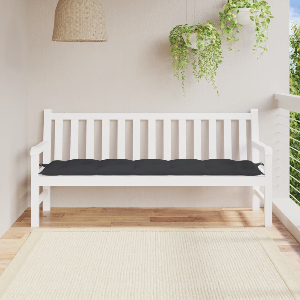 Tuinbankkussen 180x50x7 cm oxford stof zwart is nu te koop bij PeponiXL, paradijselijk wonen!