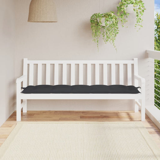 Tuinbankkussen 180x50x7 cm oxford stof zwart is nu te koop bij PeponiXL, paradijselijk wonen!