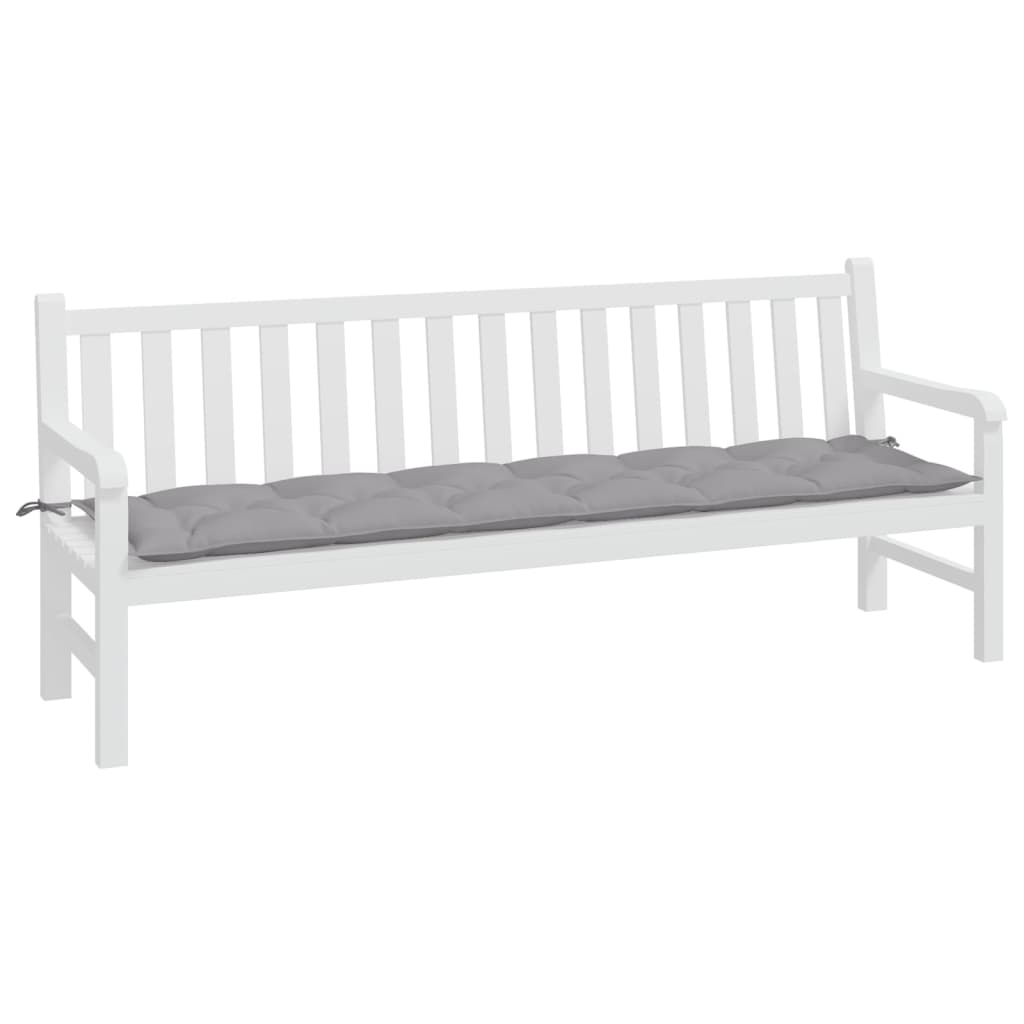 Tuinbankkussen 200x50x7 cm oxford stof grijs is nu te koop bij PeponiXL, paradijselijk wonen!