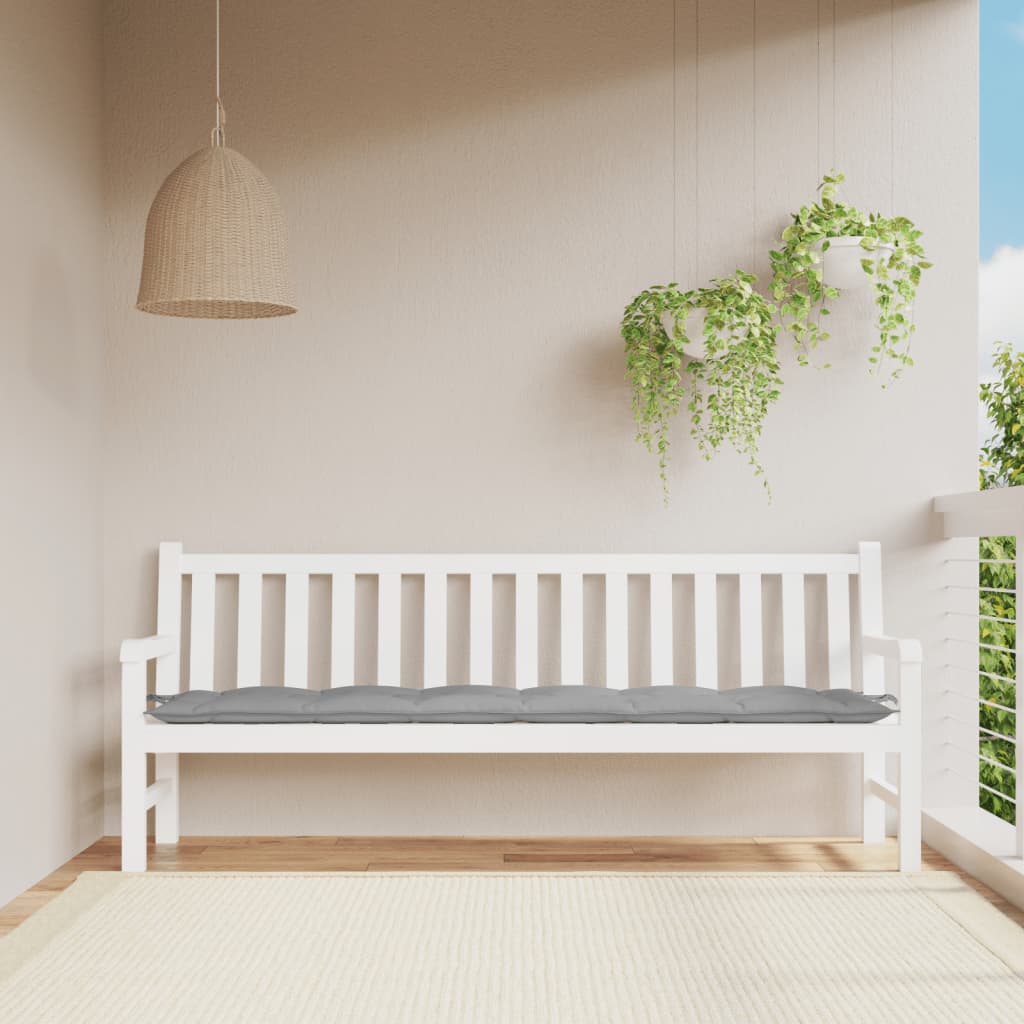 Tuinbankkussen 200x50x7 cm oxford stof grijs is nu te koop bij PeponiXL, paradijselijk wonen!