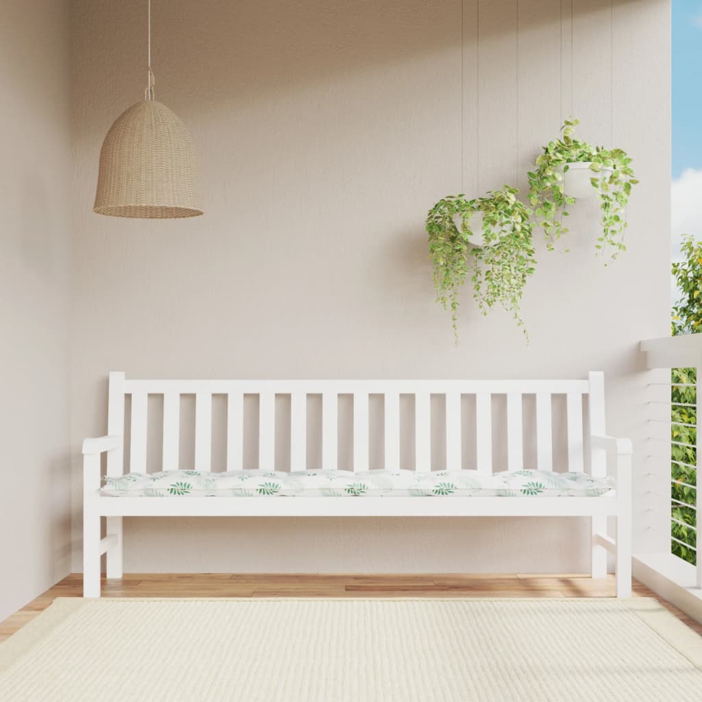 Tuinbankkussen bladpatroon 200x50x7 cm stof is nu te koop bij PeponiXL, paradijselijk wonen!