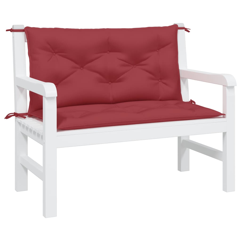 Tuinbankkussens 2 st 100x50x7 cm oxford stof wijnrood is nu te koop bij PeponiXL, paradijselijk wonen!