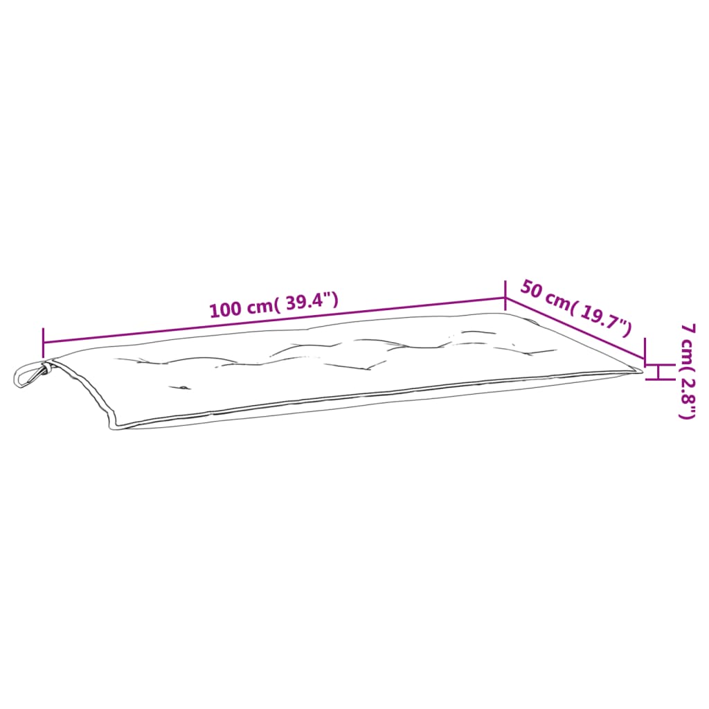 Tuinbankkussens 2 st 100x50x7 cm oxford stof heldergroen is nu te koop bij PeponiXL, paradijselijk wonen!