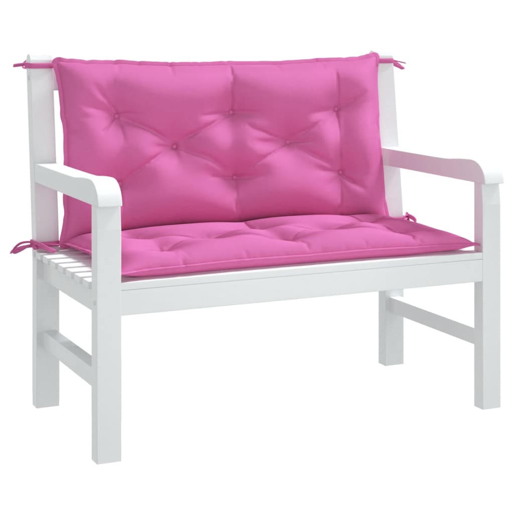 Tuinbankkussens 2 st 100x50x7 cm stof roze is nu te koop bij PeponiXL, paradijselijk wonen!