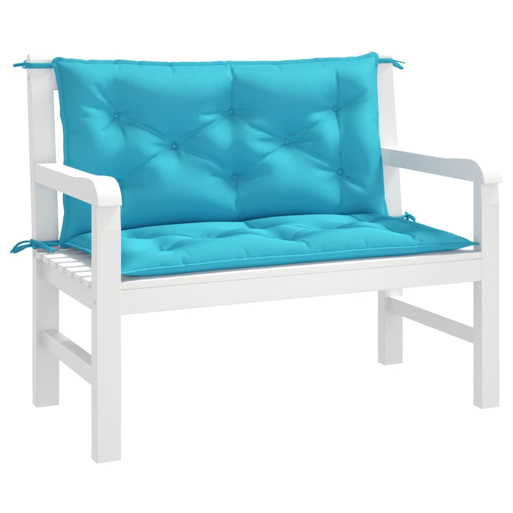 Tuinbankkussens 2 st 100x50x7 cm stof turquoise is nu te koop bij PeponiXL, paradijselijk wonen!