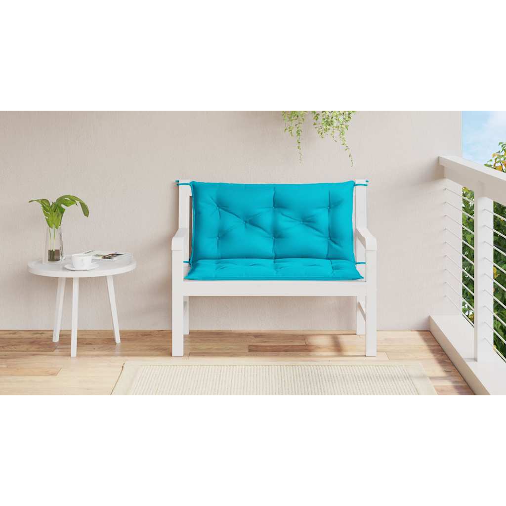 Tuinbankkussens 2 st 100x50x7 cm stof turquoise is nu te koop bij PeponiXL, paradijselijk wonen!