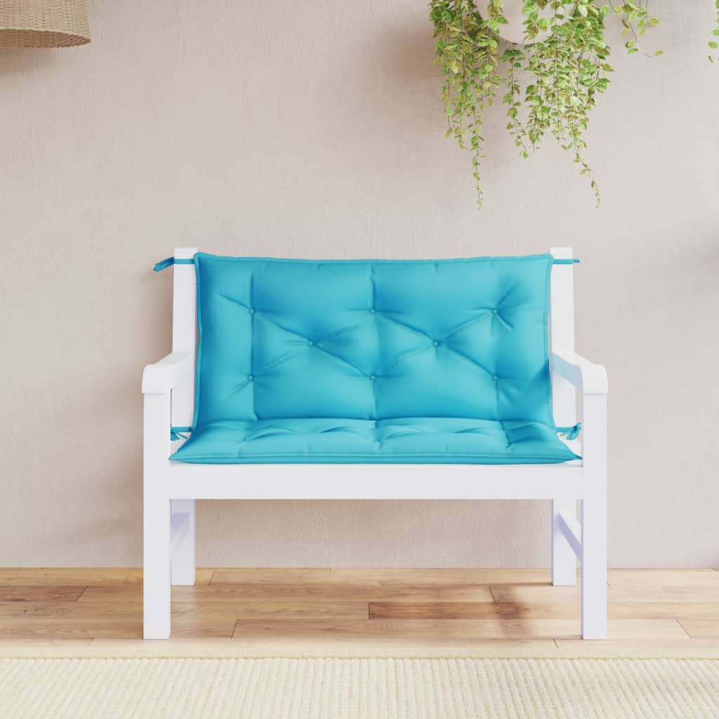 Tuinbankkussens 2 st 100x50x7 cm stof turquoise is nu te koop bij PeponiXL, paradijselijk wonen!