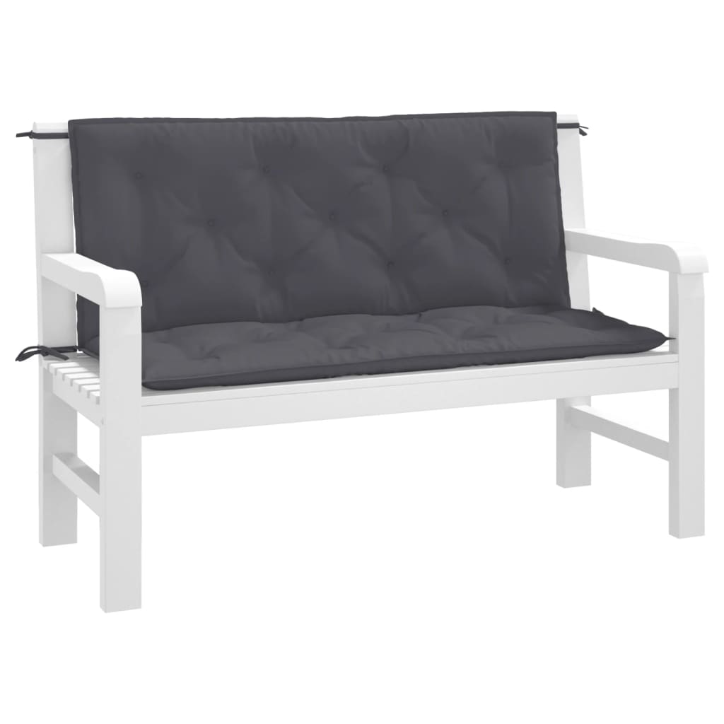 Tuinbankkussens 2 st 120x50x7 cm oxford stof antracietkleurig is nu te koop bij PeponiXL, paradijselijk wonen!