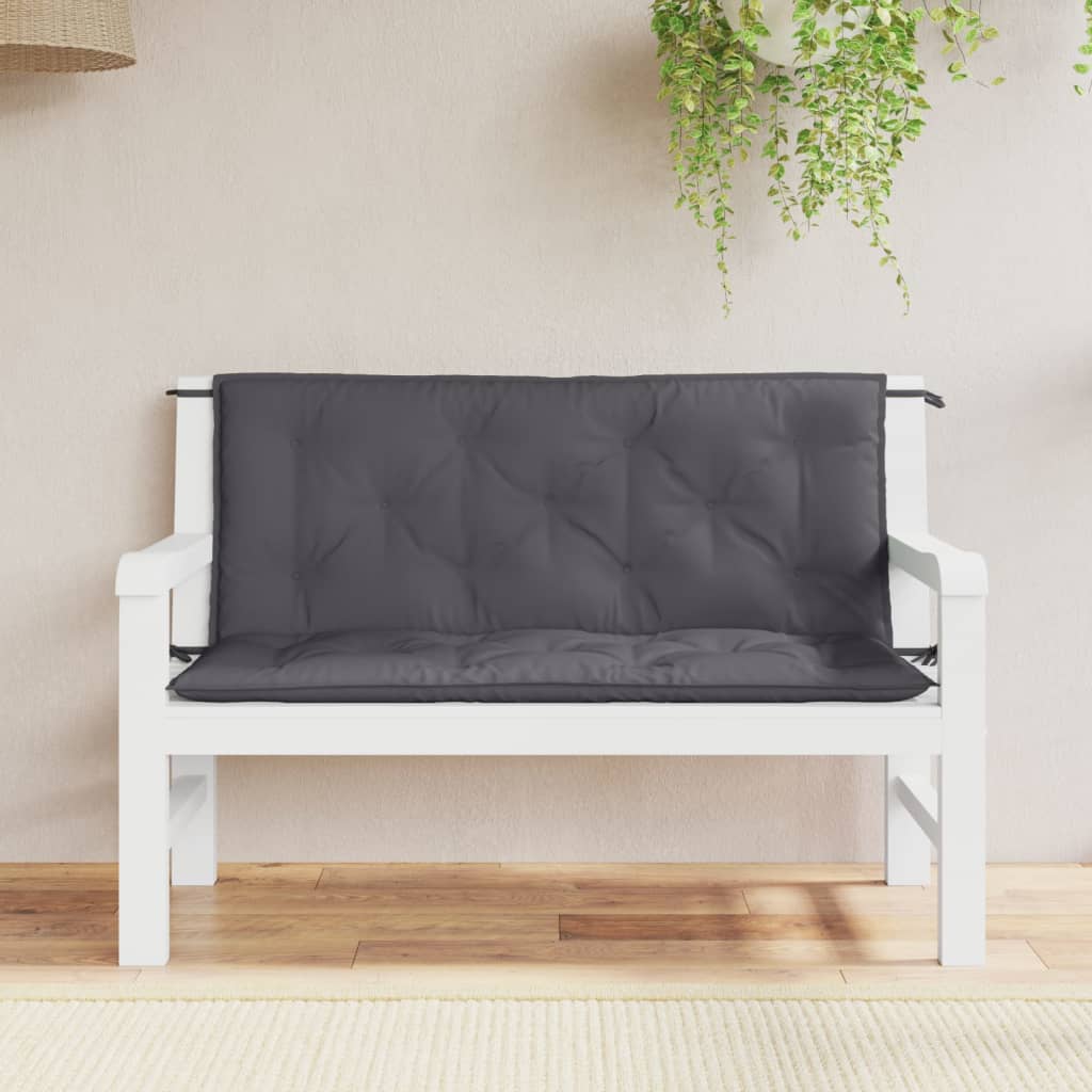 Tuinbankkussens 2 st 120x50x7 cm oxford stof antracietkleurig is nu te koop bij PeponiXL, paradijselijk wonen!