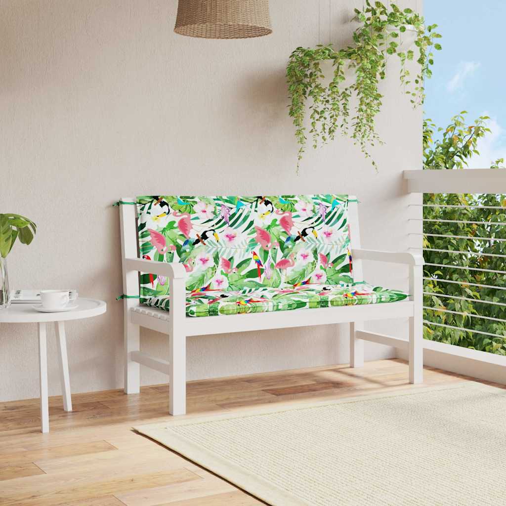 Tuinbankkussens 2 st 120x50x7 cm stof meerkleurig is nu te koop bij PeponiXL, paradijselijk wonen!