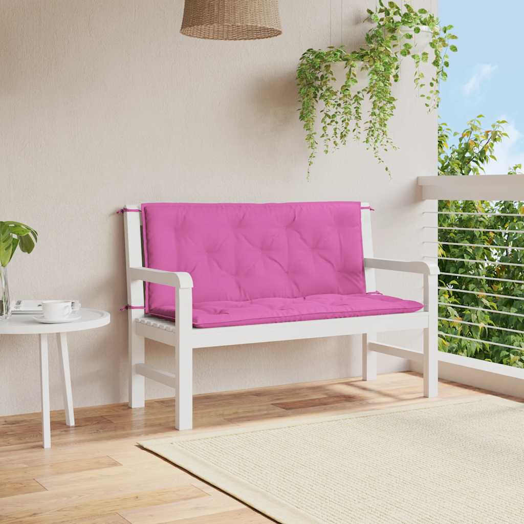Tuinbankkussens 2 st 120x50x7 cm stof roze is nu te koop bij PeponiXL, paradijselijk wonen!