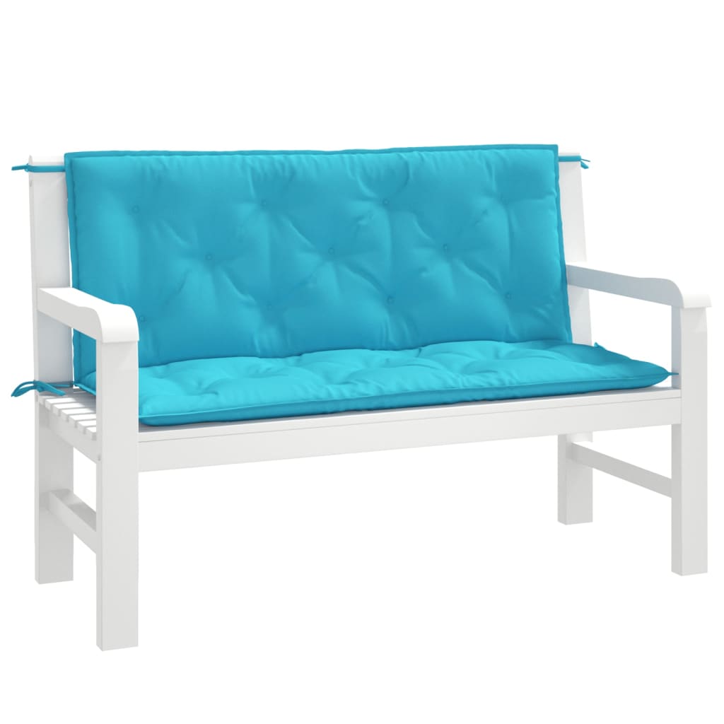 Tuinbankkussens 2 st 120x50x7 cm stof turquoise is nu te koop bij PeponiXL, paradijselijk wonen!