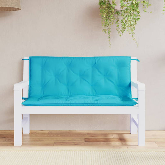 Tuinbankkussens 2 st 120x50x7 cm stof turquoise is nu te koop bij PeponiXL, paradijselijk wonen!