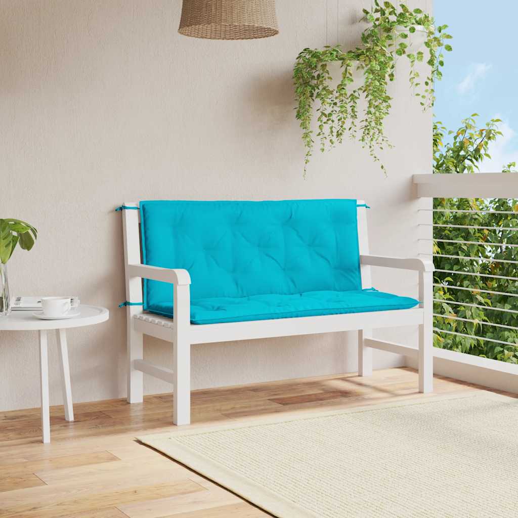 Tuinbankkussens 2 st 120x50x7 cm stof turquoise is nu te koop bij PeponiXL, paradijselijk wonen!