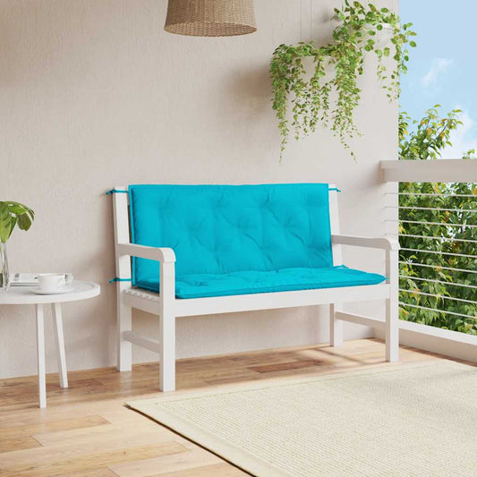 Tuinbankkussens 2 st 120x50x7 cm stof turquoise is nu te koop bij PeponiXL, paradijselijk wonen!