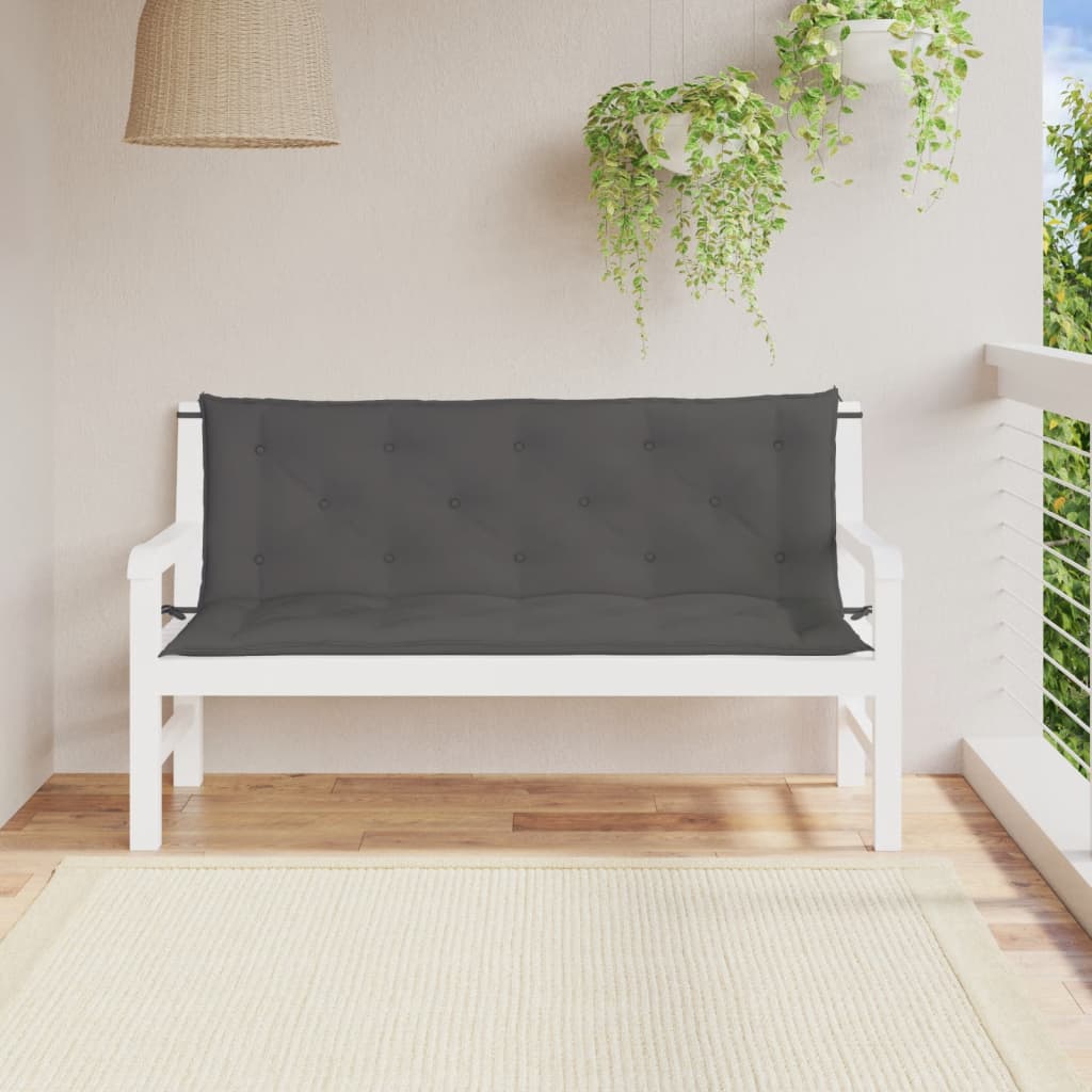 Tuinbankkussens 2 st 150x50x7 cm oxford stof antracietkleurig is nu te koop bij PeponiXL, paradijselijk wonen!