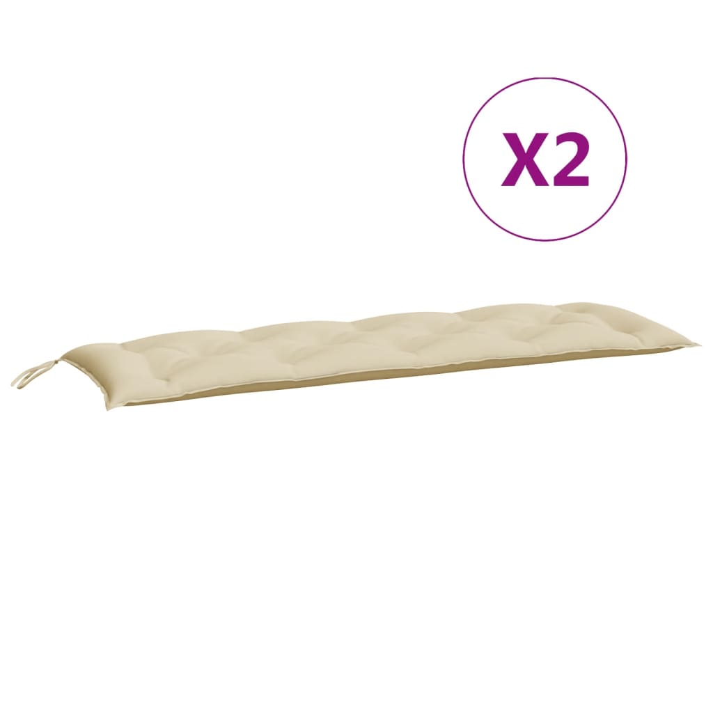 Tuinbankkussens 2 st 150x50x7 cm oxford stof beige is nu te koop bij PeponiXL, paradijselijk wonen!