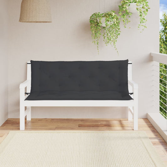 Tuinbankkussens 2 st 150x50x7 cm oxford stof zwart is nu te koop bij PeponiXL, paradijselijk wonen!