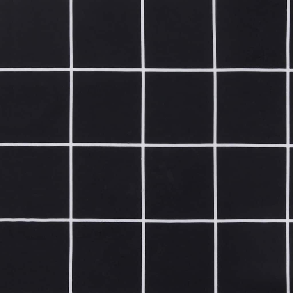 Tuinbankkussens 2 st ruitpatroon 150x50x7 cm stof zwart