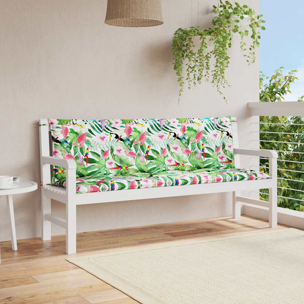 Tuinbankkussens 2 st 150x50x7 cm stof meerkleurig is nu te koop bij PeponiXL, paradijselijk wonen!