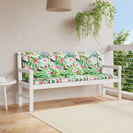 Tuinbankkussens 2 st 150x50x7 cm stof meerkleurig is nu te koop bij PeponiXL, paradijselijk wonen!