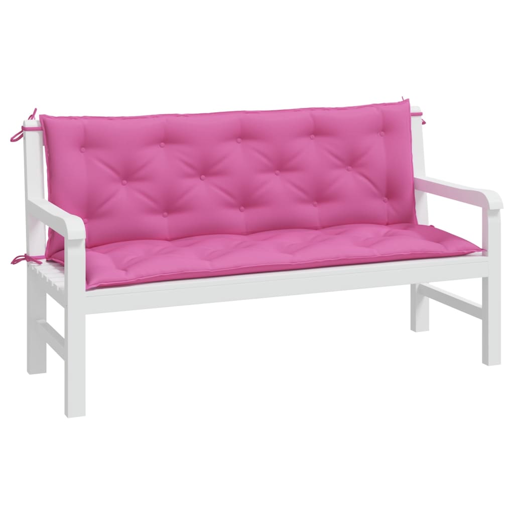 Tuinbankkussens 2 st 150x50x7 cm stof roze is nu te koop bij PeponiXL, paradijselijk wonen!